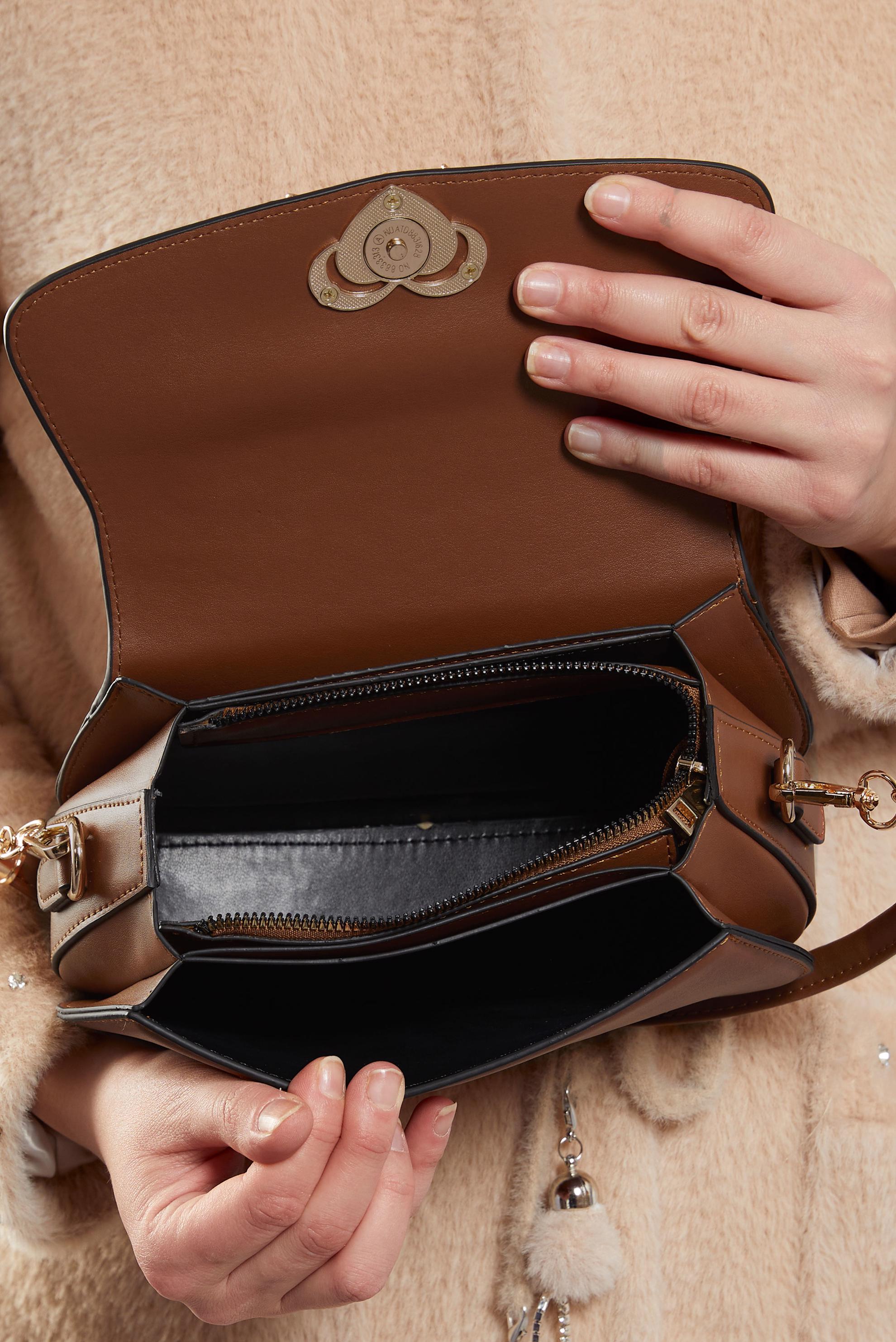 Tesettür giyim TABA ALVİNA ÇANTA 2545