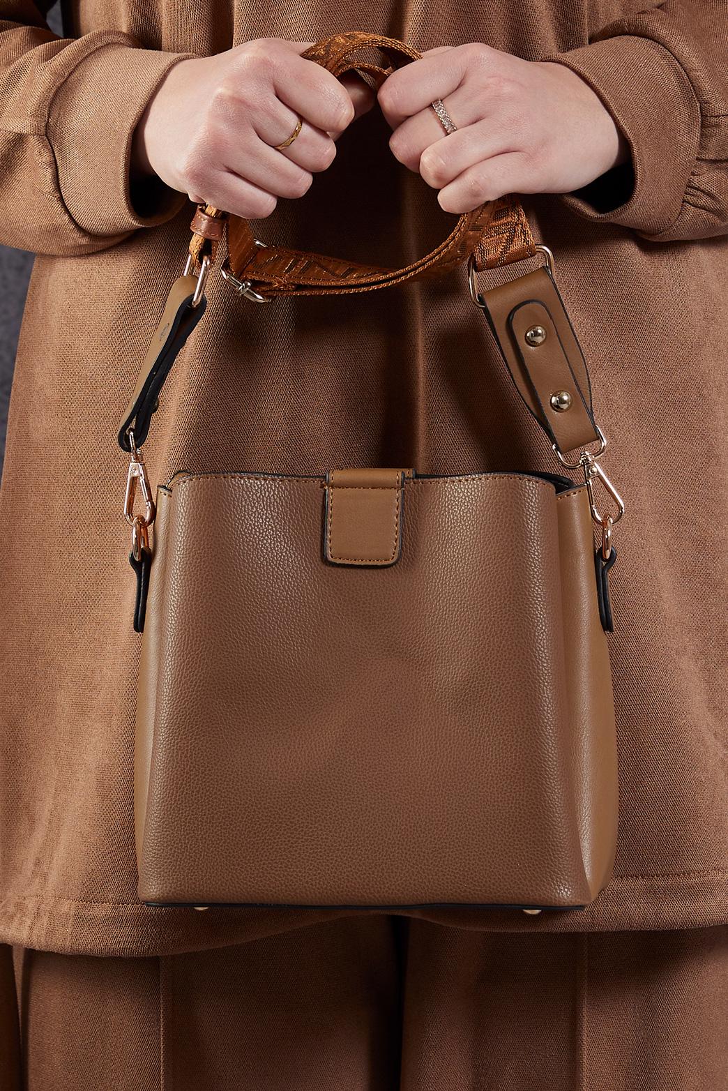 Tesettür giyim TABA ALVİNA ÇANTA 2559