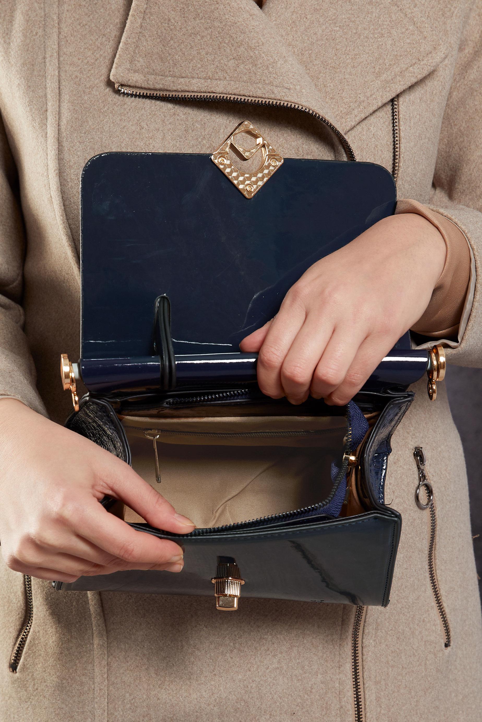 Tesettür giyim LACİVERT ALVİNA ÇANTA 2563