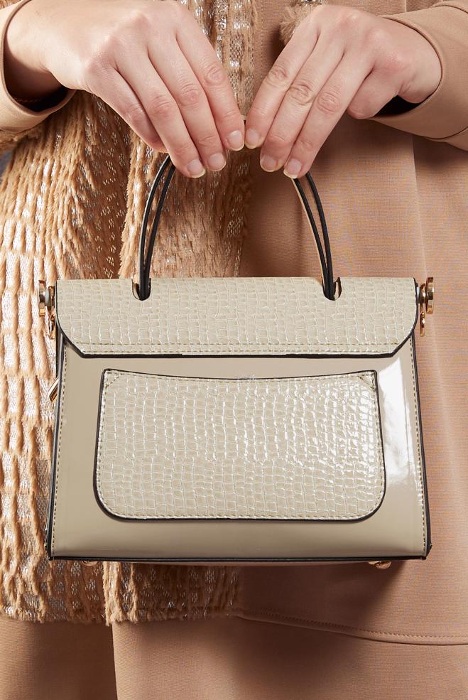 Tesettür giyim VİZON ALVİNA ÇANTA 2563 - ALVİNA