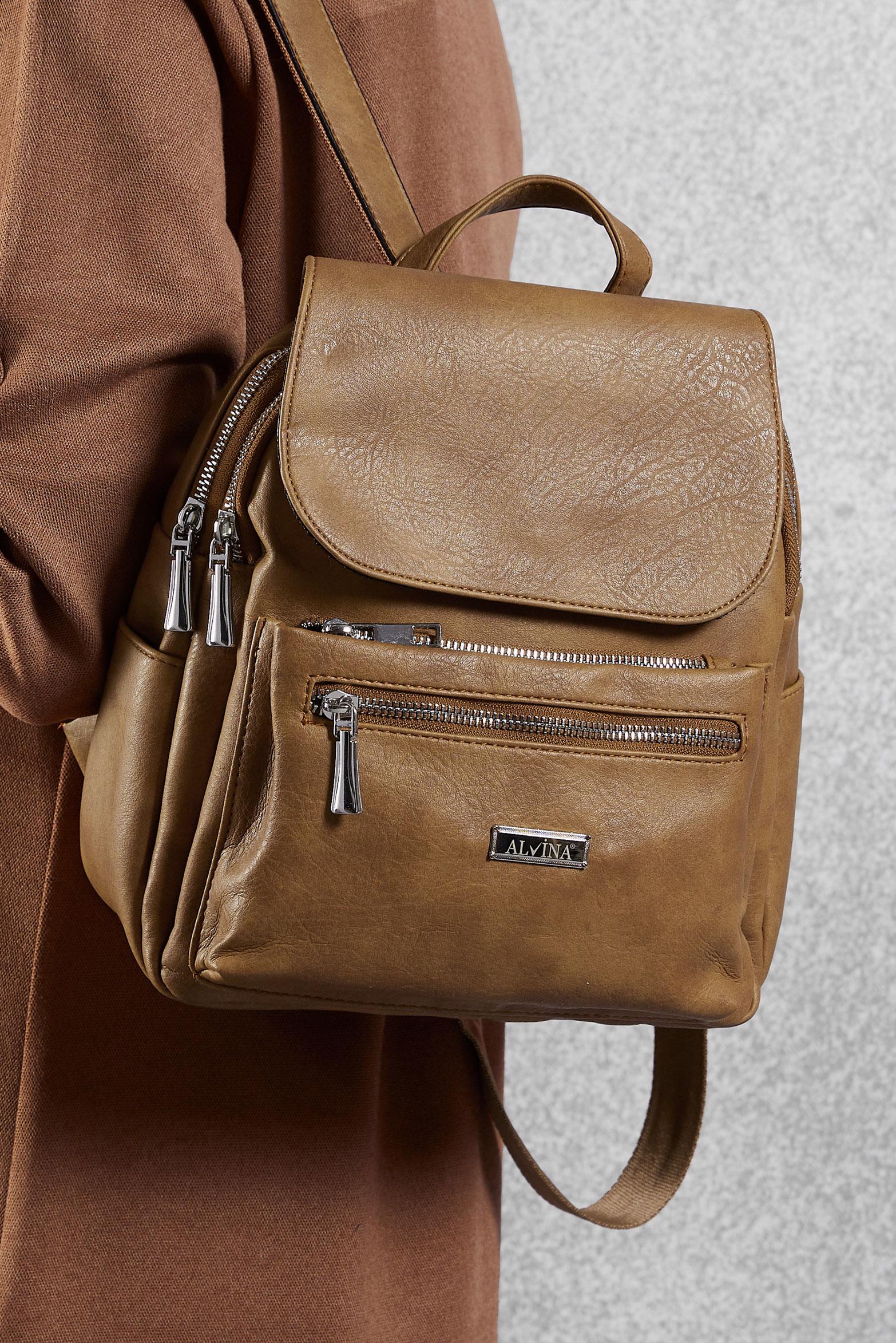 Tesettür giyim TABA ALVİNA SIRT ÇANTASI 9028