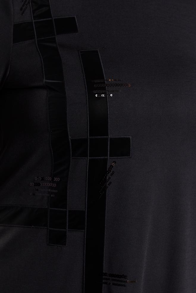 Hijab clothing BLACK STRIPED DRESS 20633 - ALVİNA