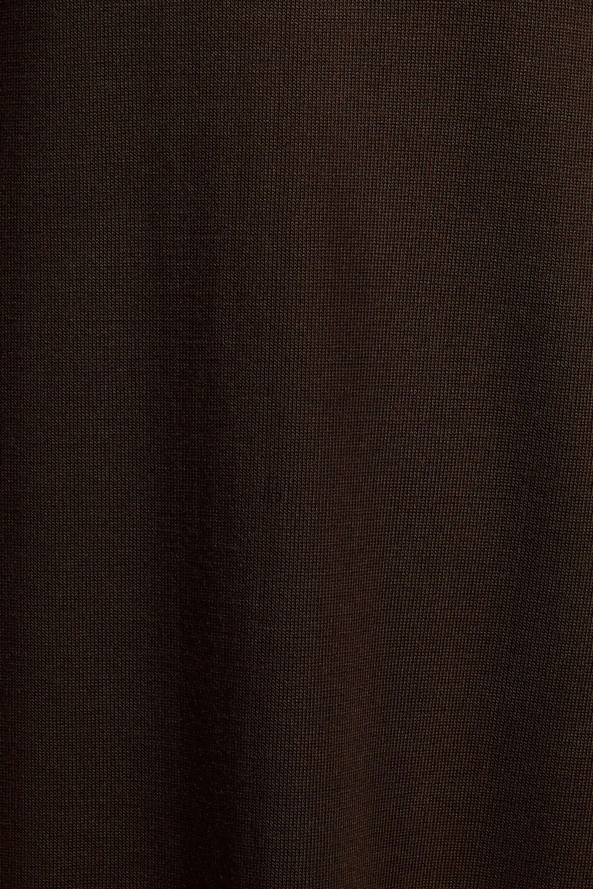 Tesettür giyim KAHVE BOĞAZLI YAKA TRİKO ELBİSE 44921