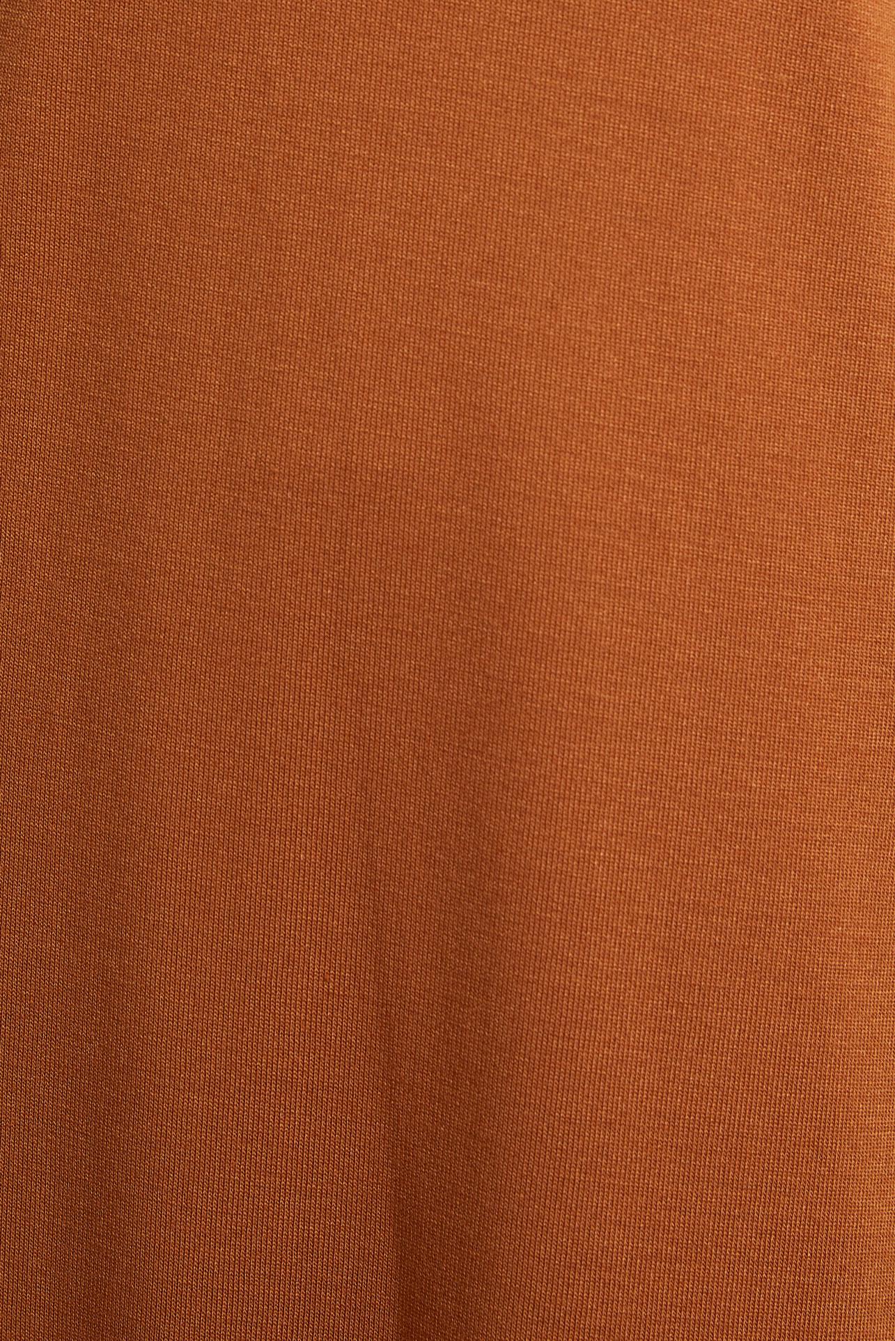 Tesettür giyim TURUNCU BOĞAZLI YAKA TRİKO ELBİSE 44921