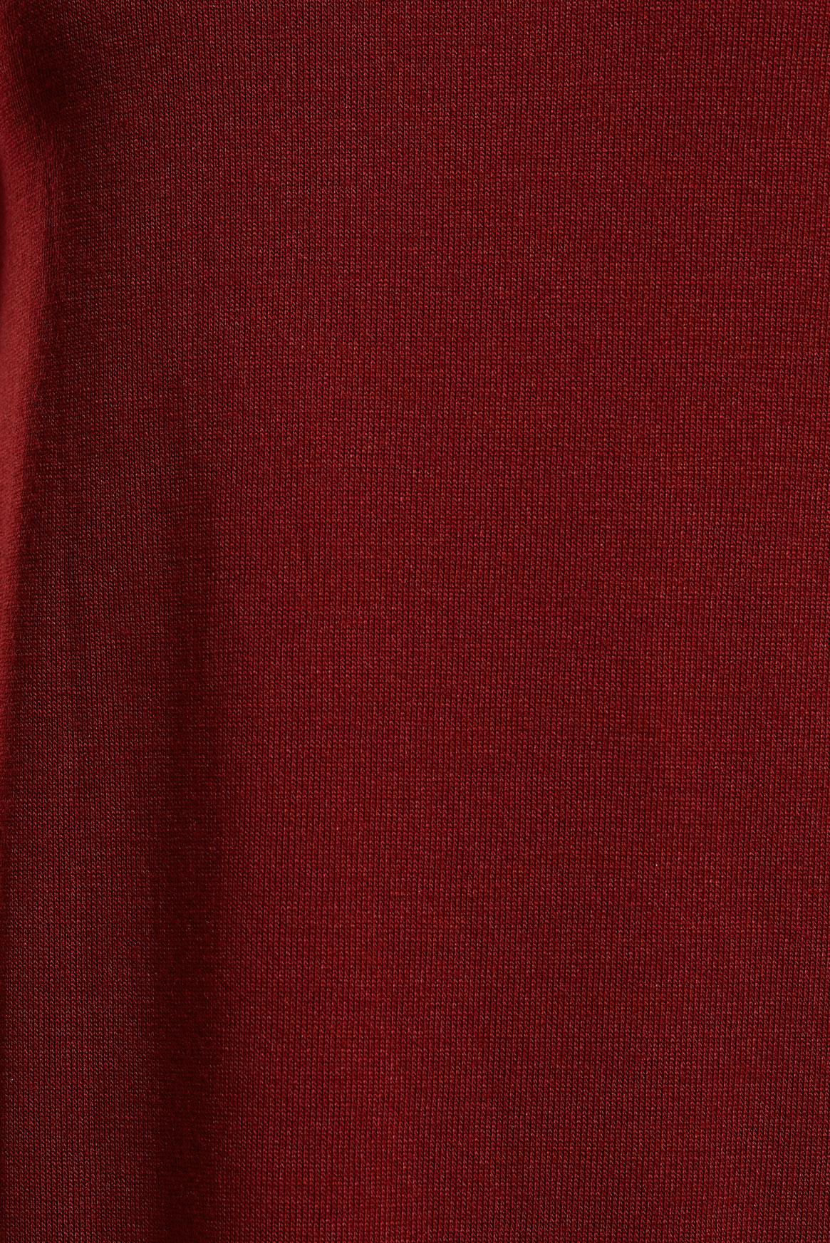 Tesettür giyim BORDO BOĞAZLI YAKA TRİKO ELBİSE 44921