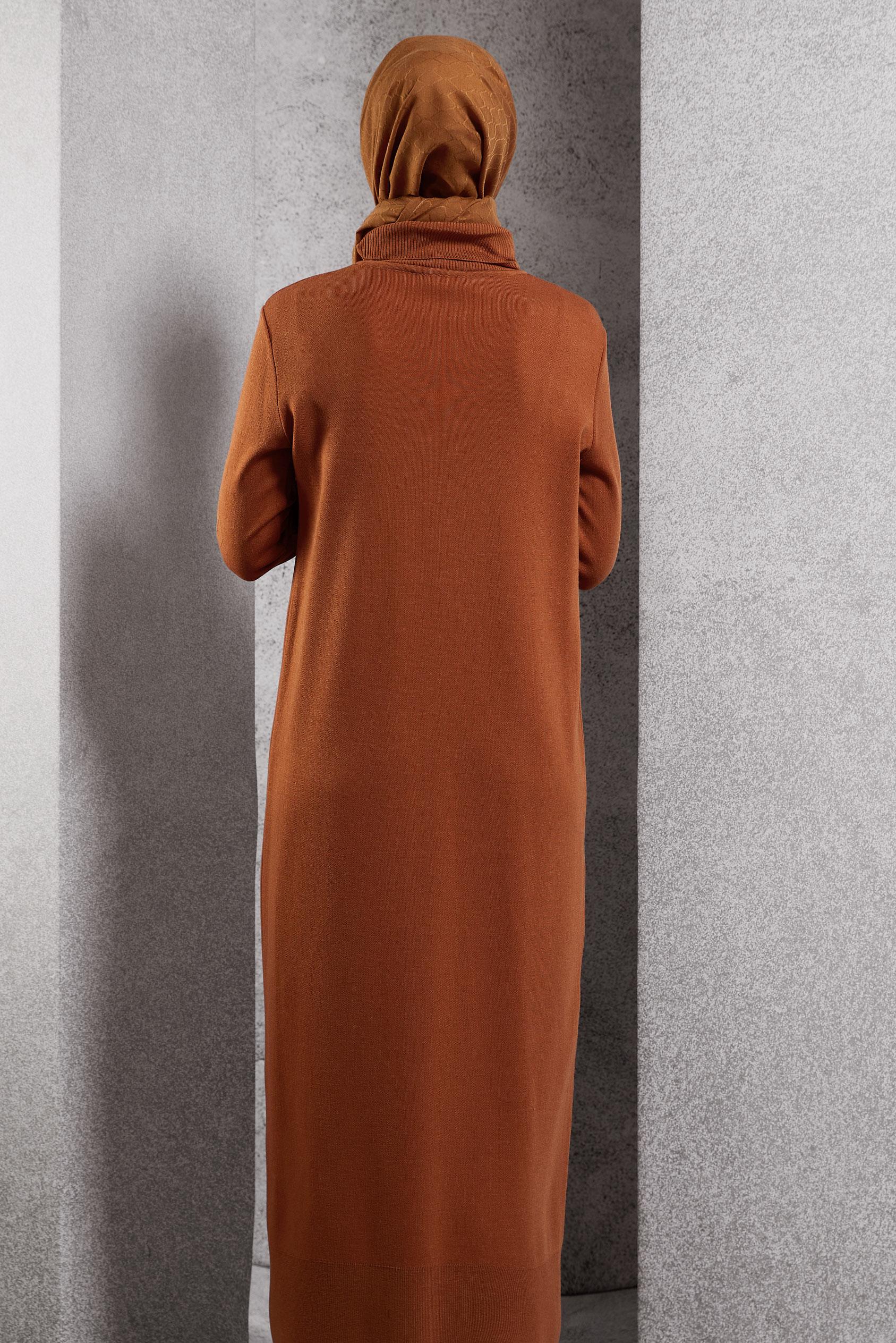 Vêtements hijab ORANGE ROBE EN TRICOT 44922