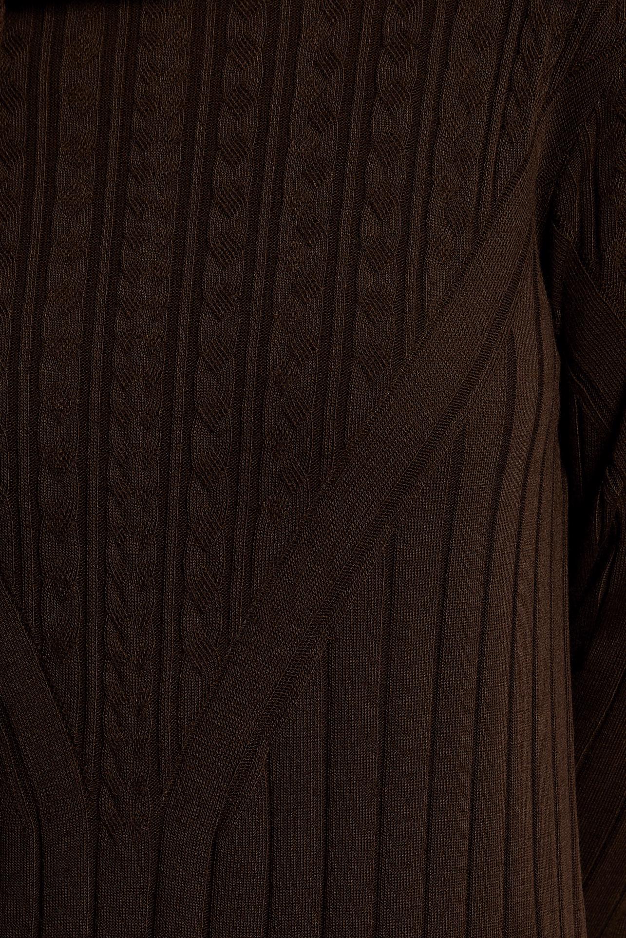 Vêtements hijab BRUN ROBE EN TRICOT À COL ROULÉ 44923