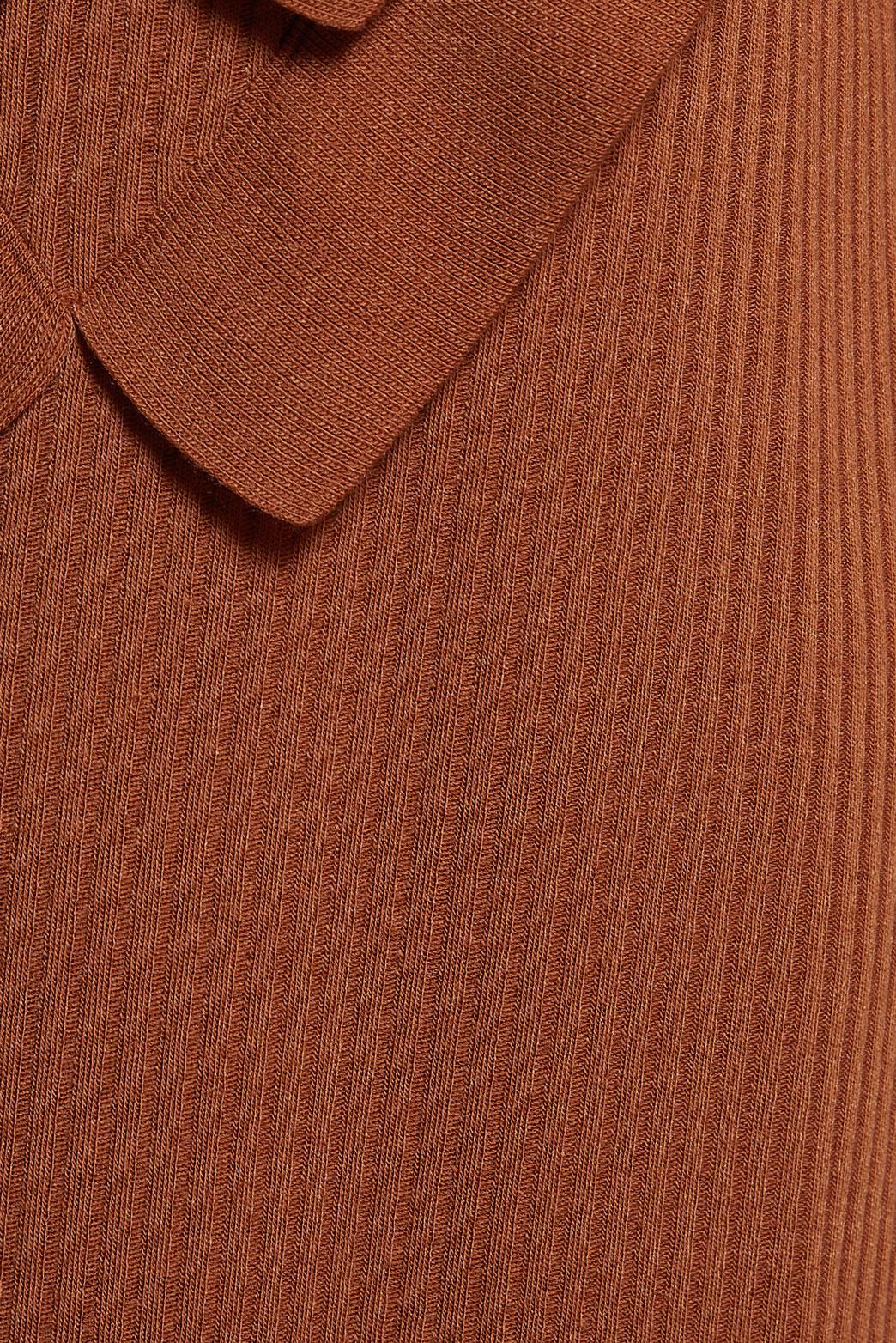 Tesettür giyim TURUNCU UZUN TRİKO ELBİSE 44924