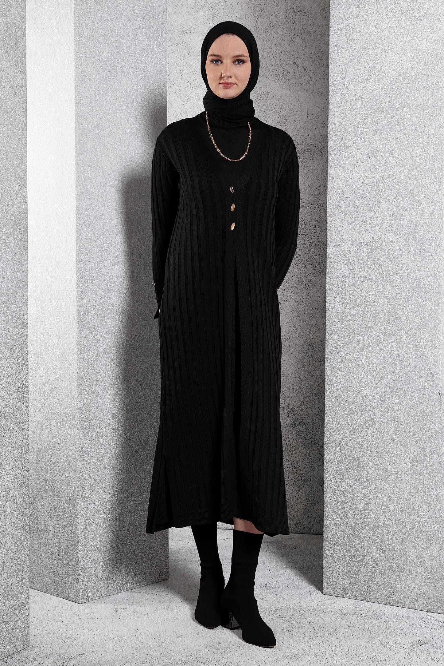 Vêtements hijab NOIR COSTUME EN TRICOT 44963