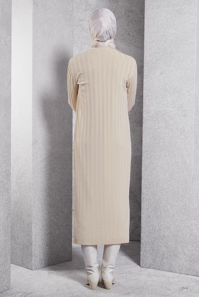 Vêtements hijab BEIGE COSTUME EN TRICOT 44963 - ALVİNA