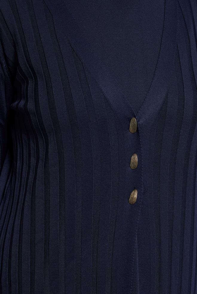 Vêtements hijab BLEU MARINE COSTUME EN TRICOT 44963 - ALVİNA