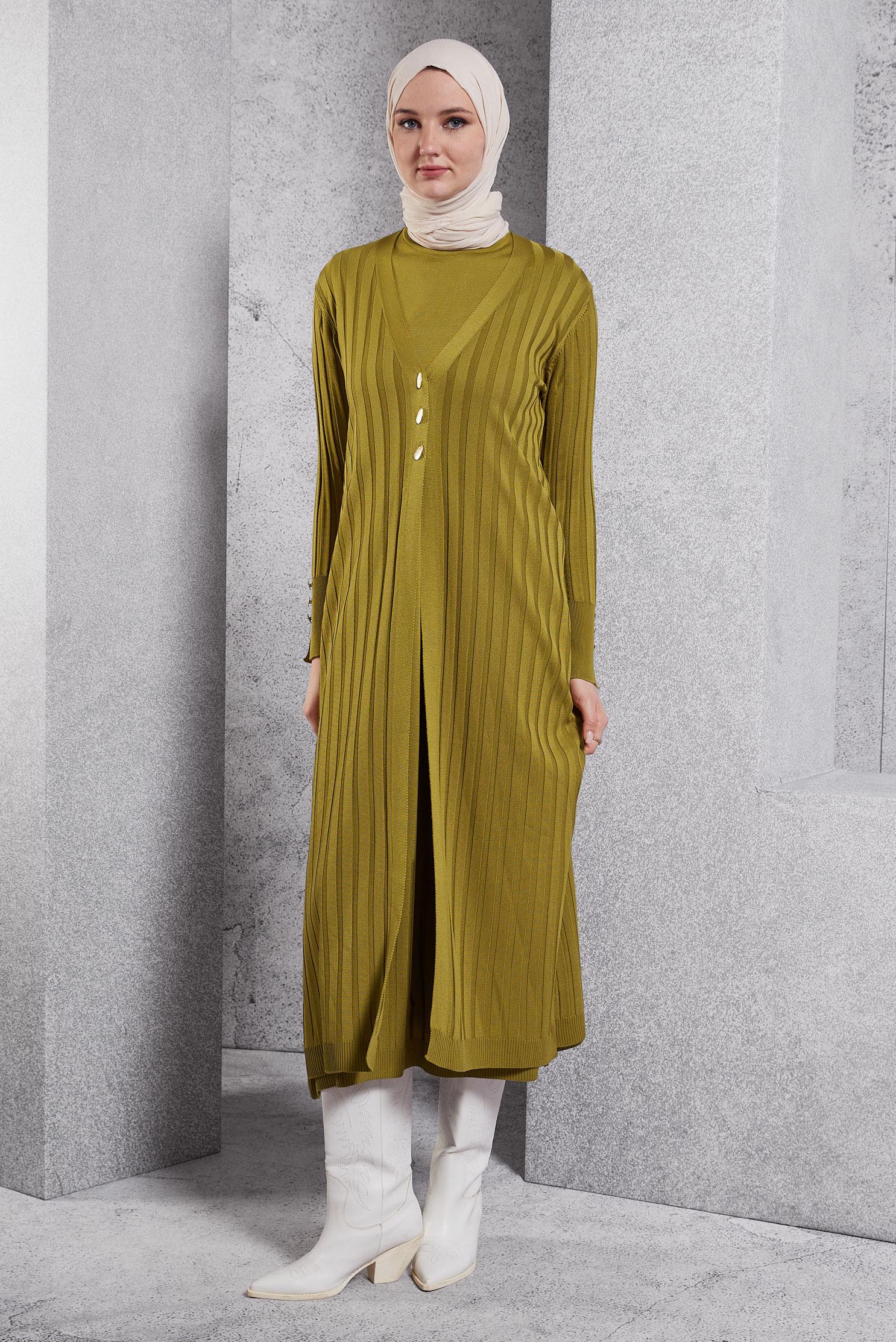 Vêtements hijab VERT COSTUME EN TRICOT 44963