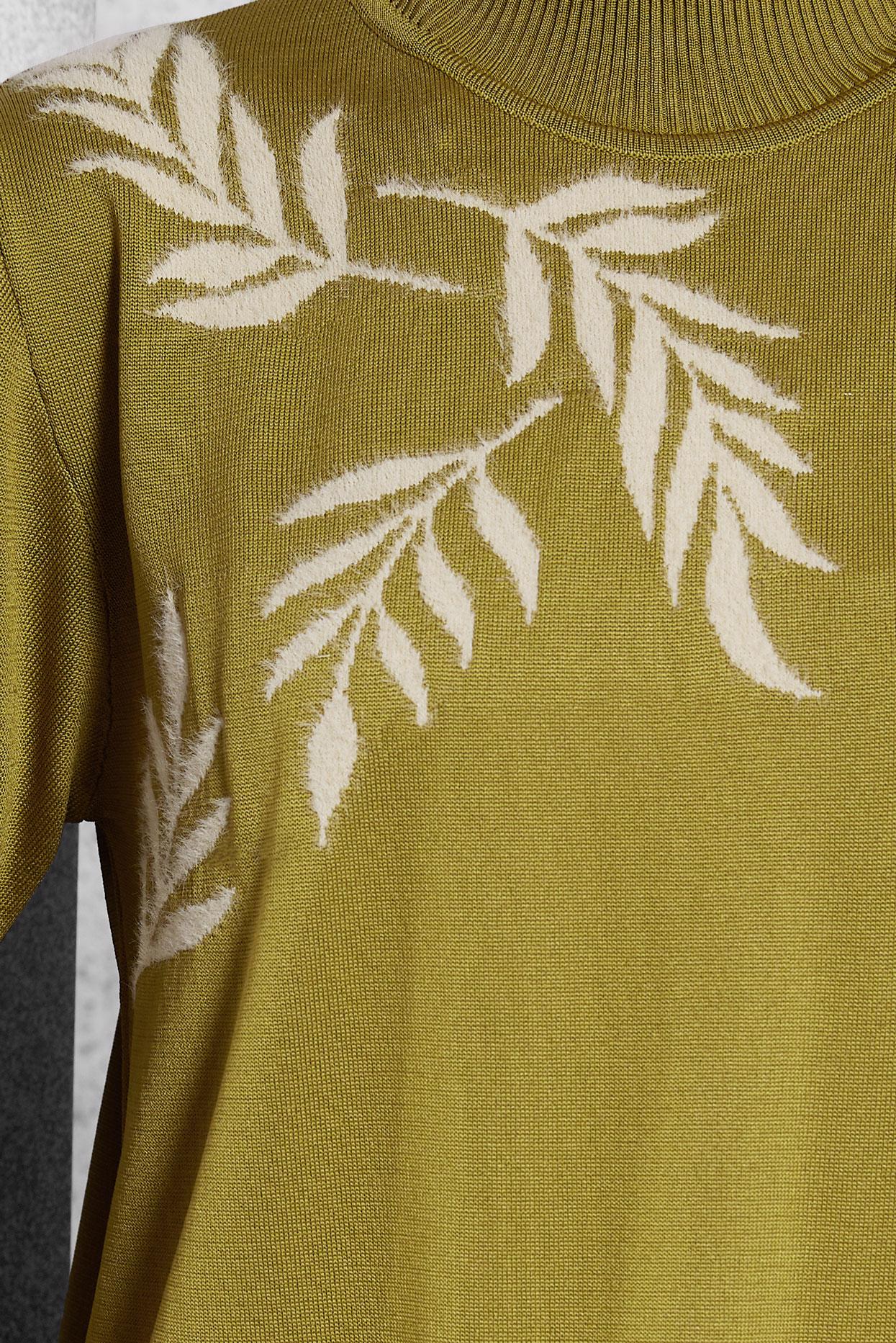 Tesettür giyim YEŞİL TRİKO ELBİSE 44965