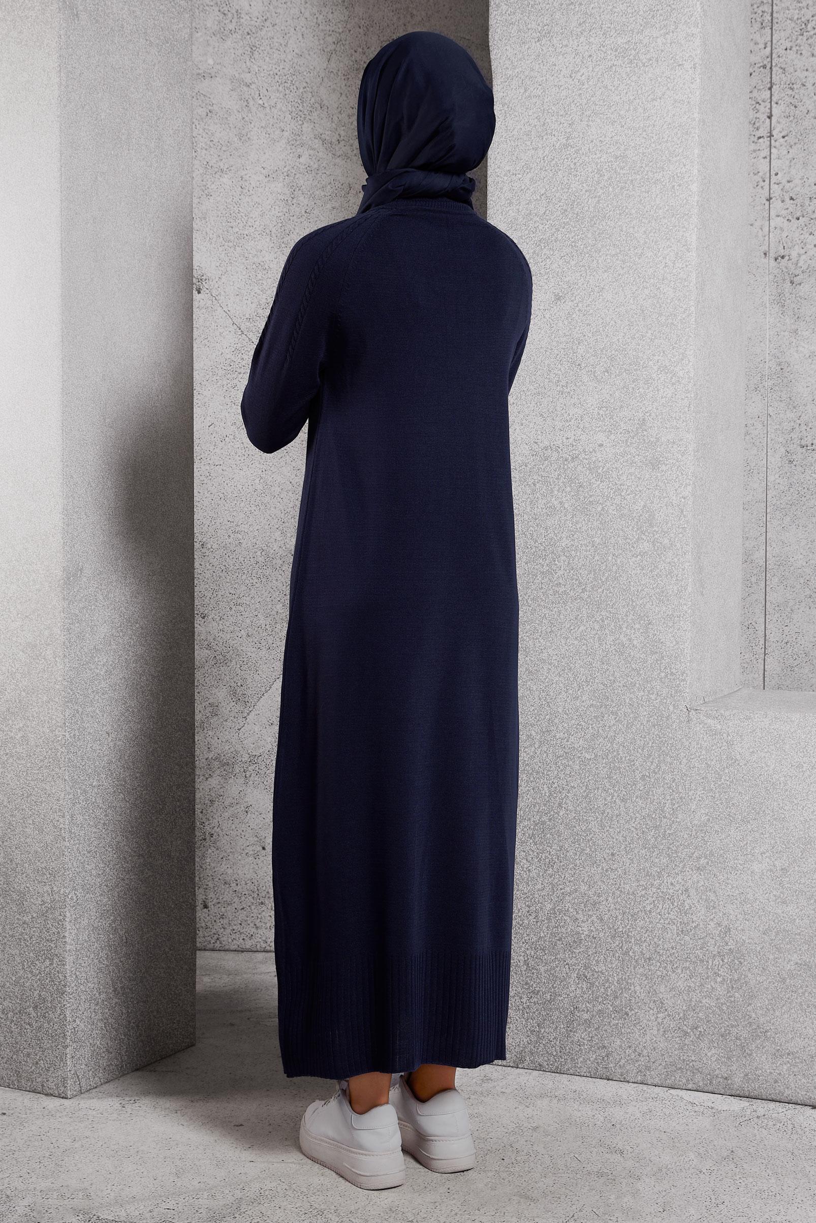 Vêtements hijab BLEU MARINE ROBE EN TRICOT 44968