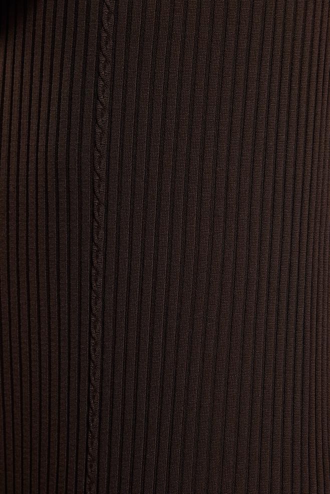Hijab clothing BROWN KNITWEAR DRESS 44970 - ALVİNA