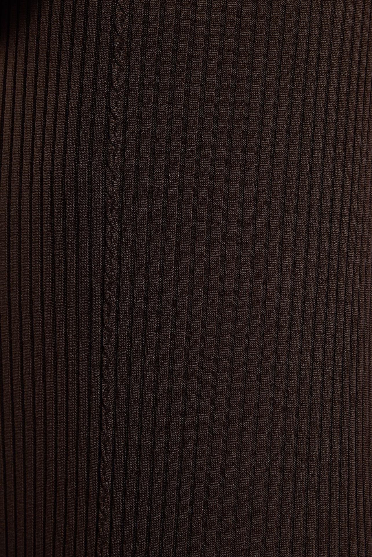 Tesettür giyim KAHVE TRİKO ELBİSE 44970