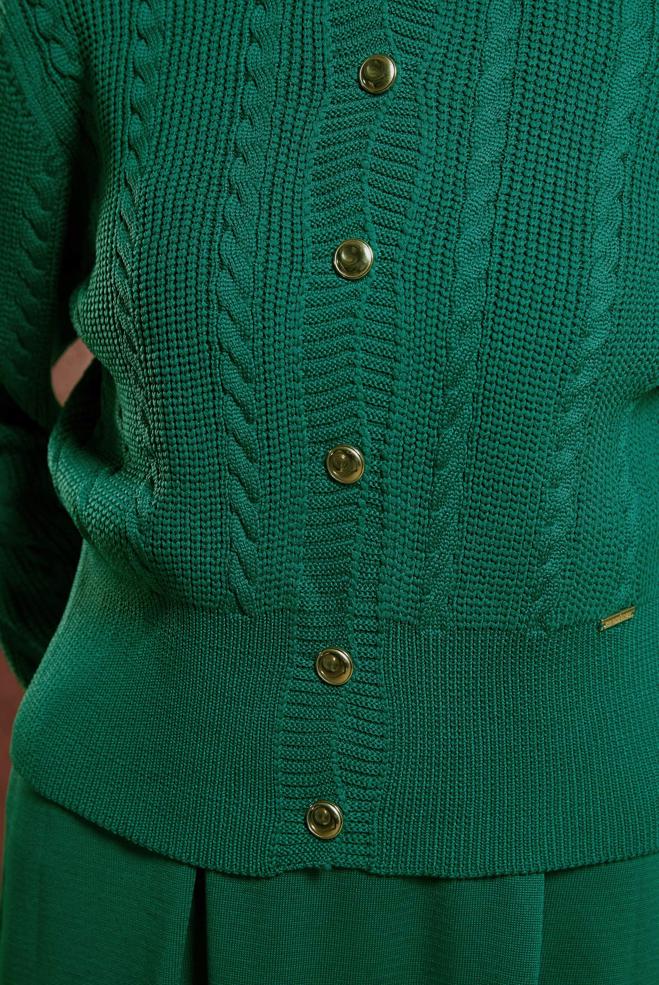 Tesettür giyim MAVİ ELBİSELİ TRİKO TAKIM 44973 - ALVİNA