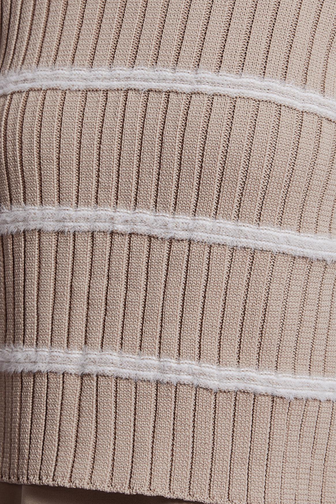 Vêtements hijab BEIGE ROBE EN MAILLE AVEC BROCHE 44974