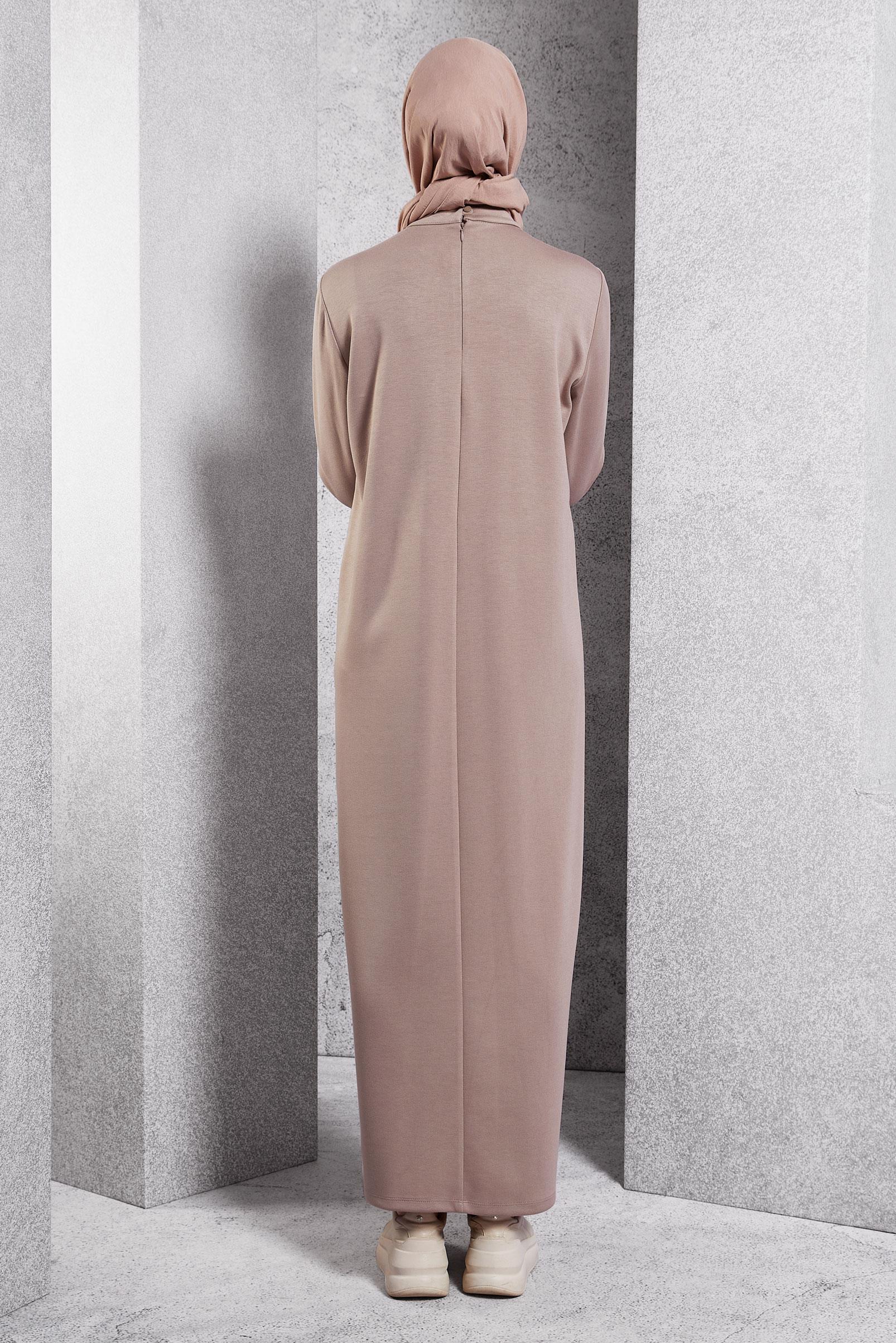 Vêtements hijab VISON ROBE MODESTE BRODÉE DE PIERRES PRÉCIEUSES 45058