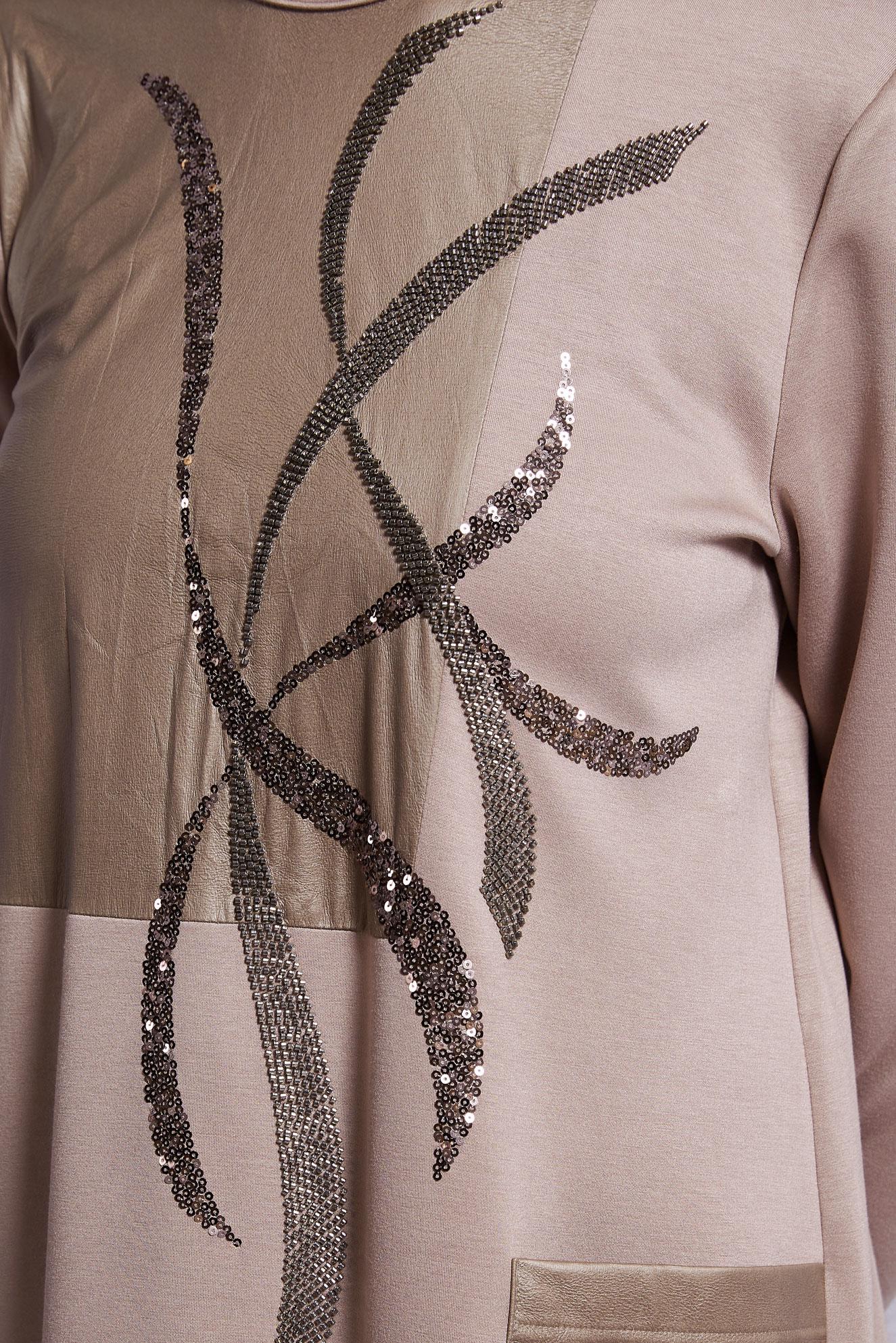 Vêtements hijab VISON ROBE MODESTE BRODÉE DE PIERRES PRÉCIEUSES 45058