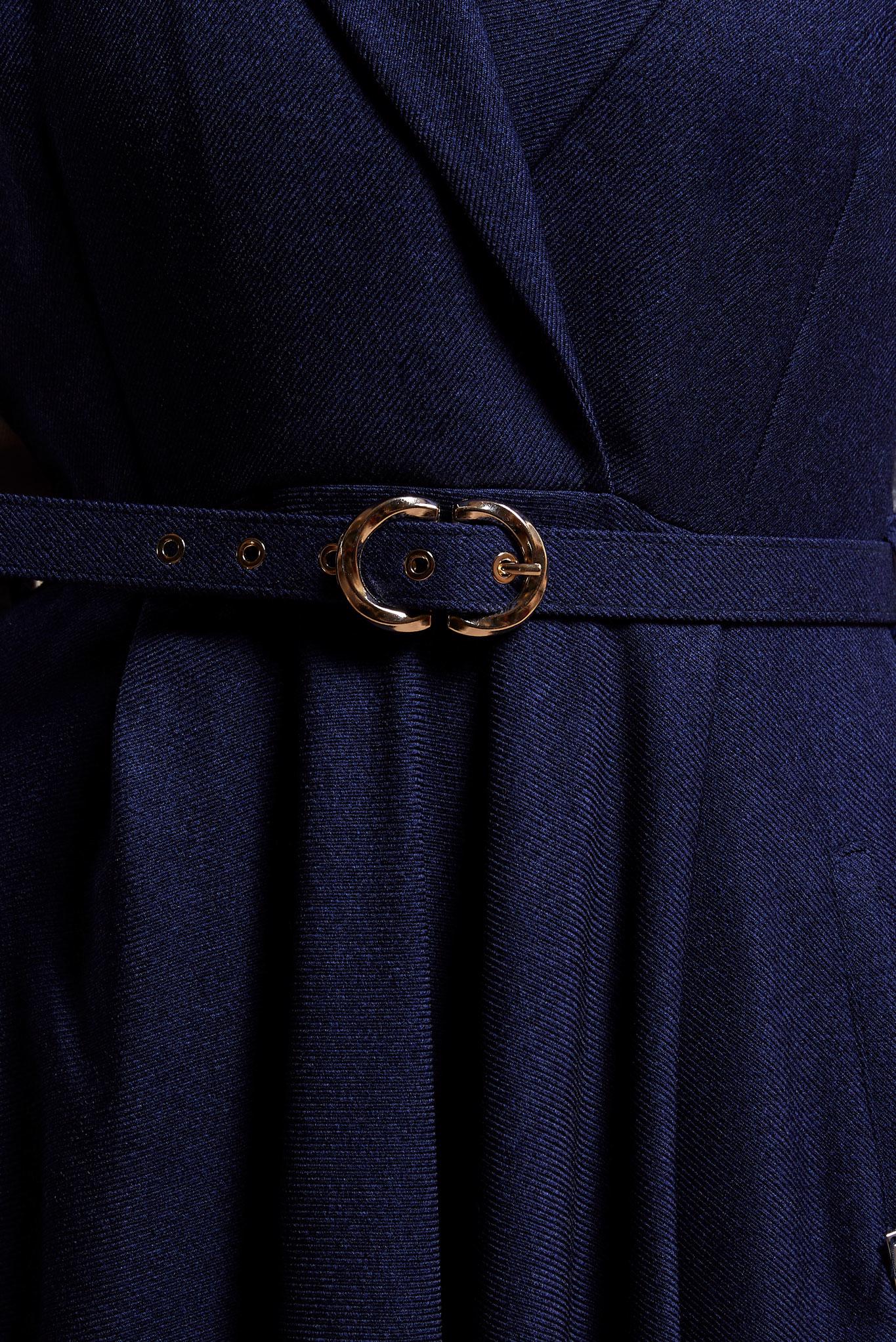 Tesettür giyim LACİVERT KEMERLİ JİLE ELBİSE 45071