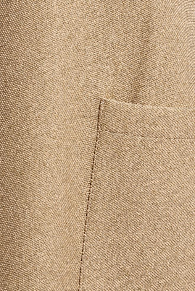 Tesettür giyim BEJ V YAKA JİLE ELBİSE 45077 - ALVİNA