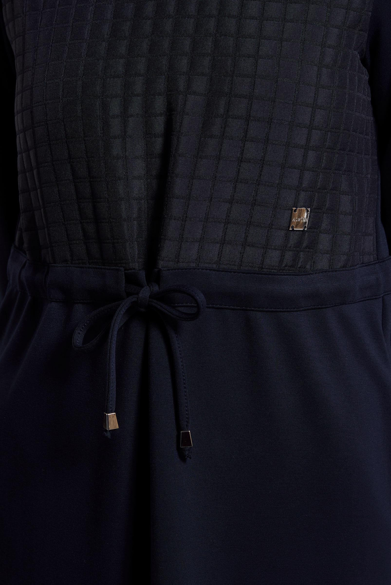 Tesettür giyim LACİVERT BELİ BAĞCIKLI ELBİSE 45164