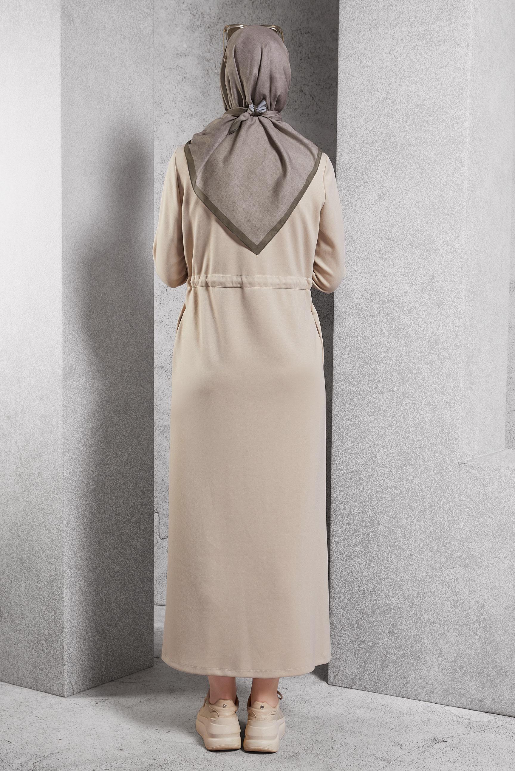 Vêtements hijab ÉCRUE ROBE À CEINTURE NOUÉE 45164