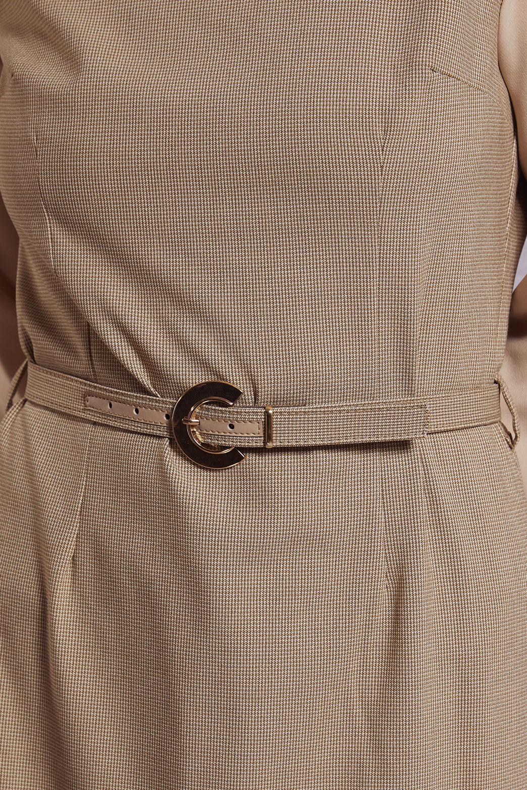 Tesettür giyim KAHVE GÖMLEK YAKA ELBİSE 45173