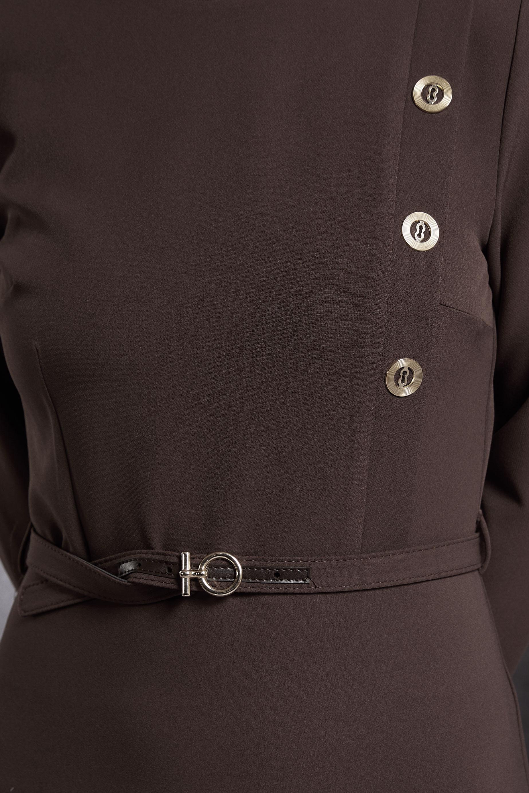 Vêtements hijab BRUN ROBE CEINTURE 45189