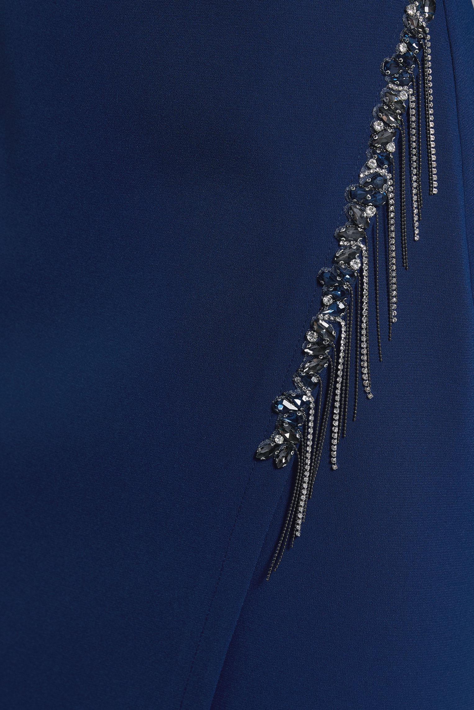 Vêtements hijab BLEU MARINE ROBE À DÉTAILS DE PIERRES PRÉCIEUSES 45191