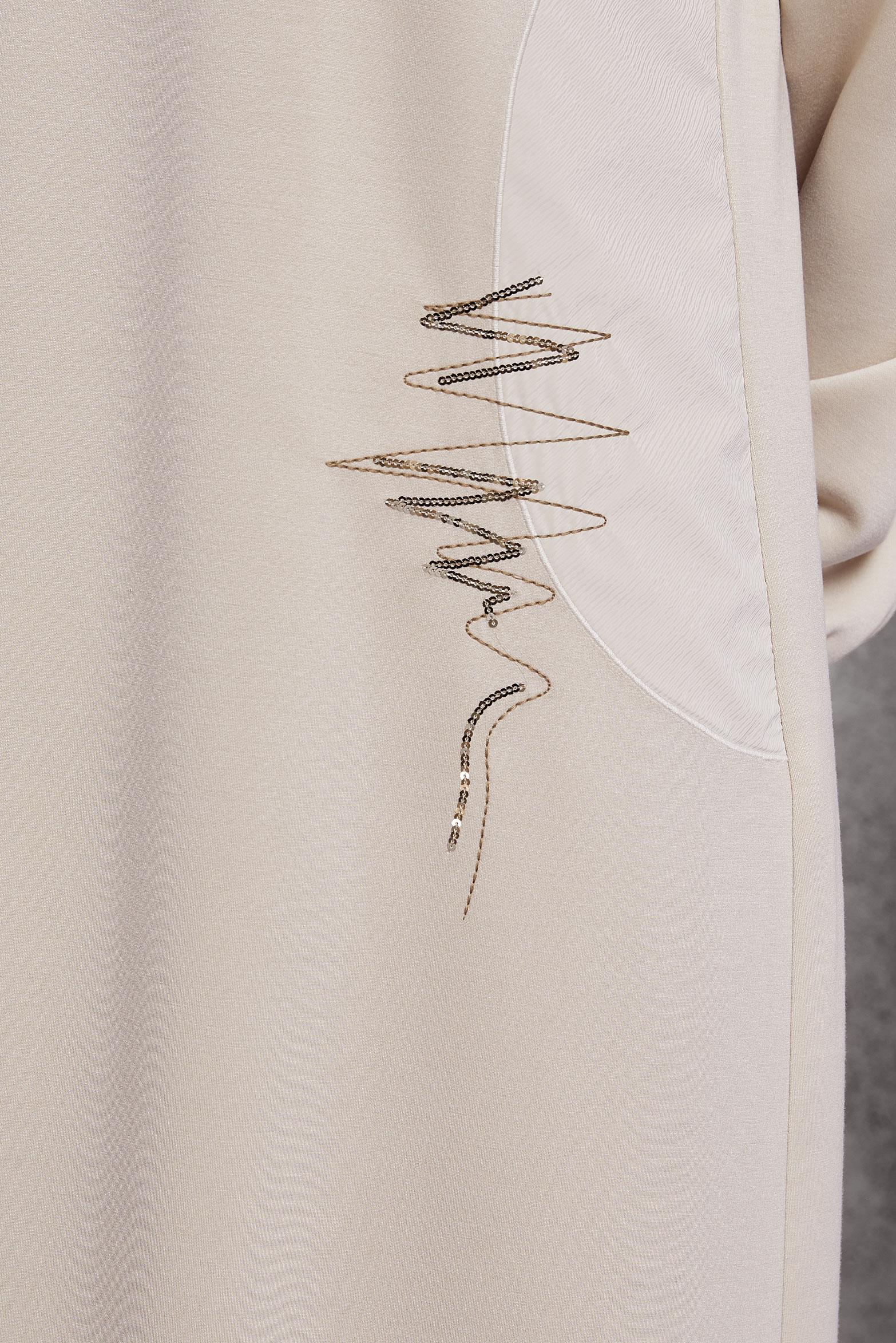 Hijab clothing ECRU DRESS WITH POCKET DETAIL 45196