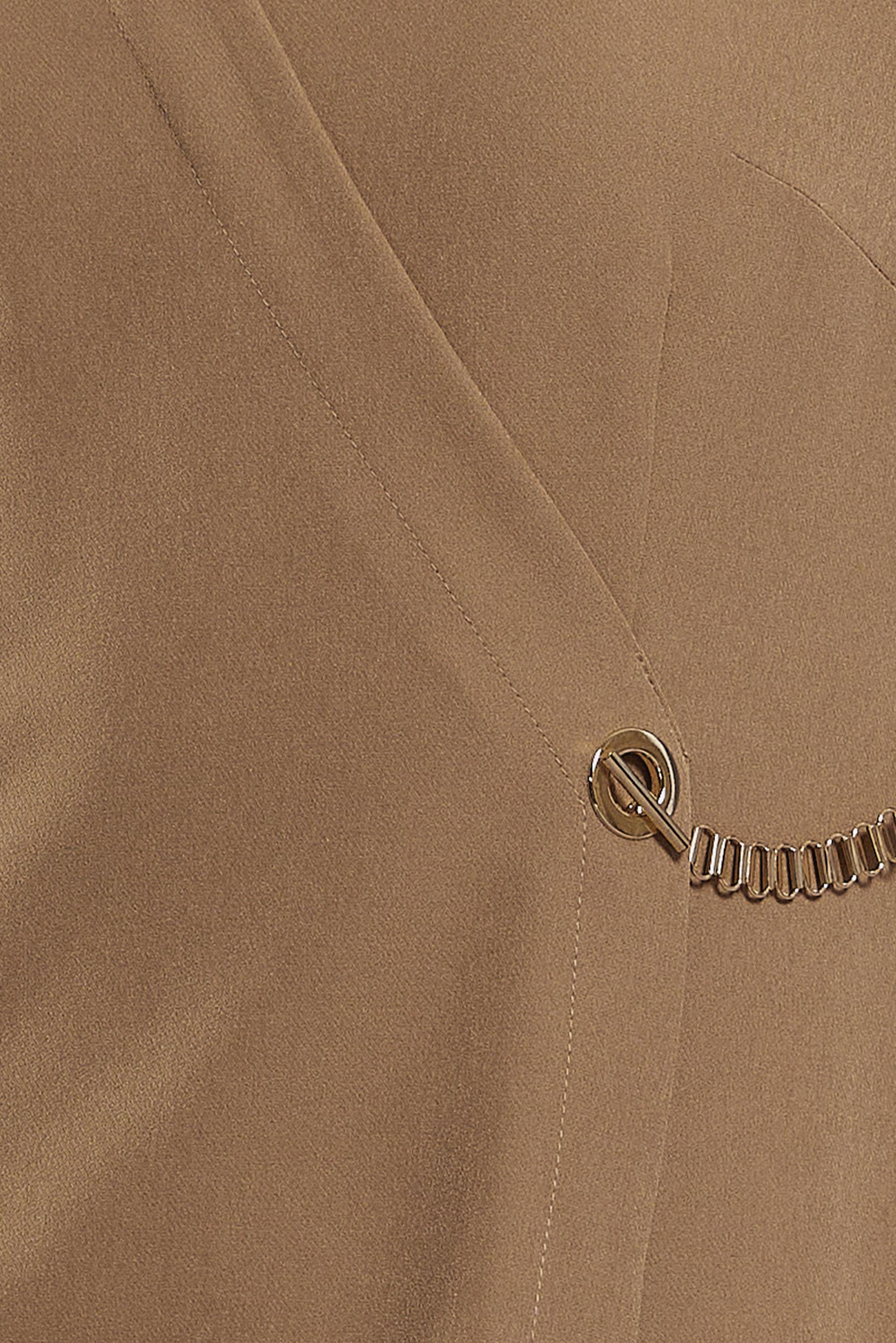 Vêtements hijab BEIGE ROBE À DÉTAILS DE CHAÎNE 45224