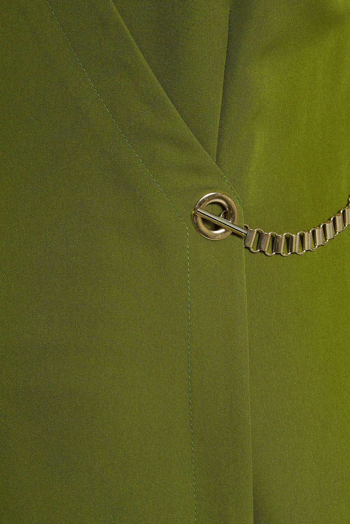 Vêtements hijab VERT ROBE À DÉTAILS DE CHAÎNE 45224