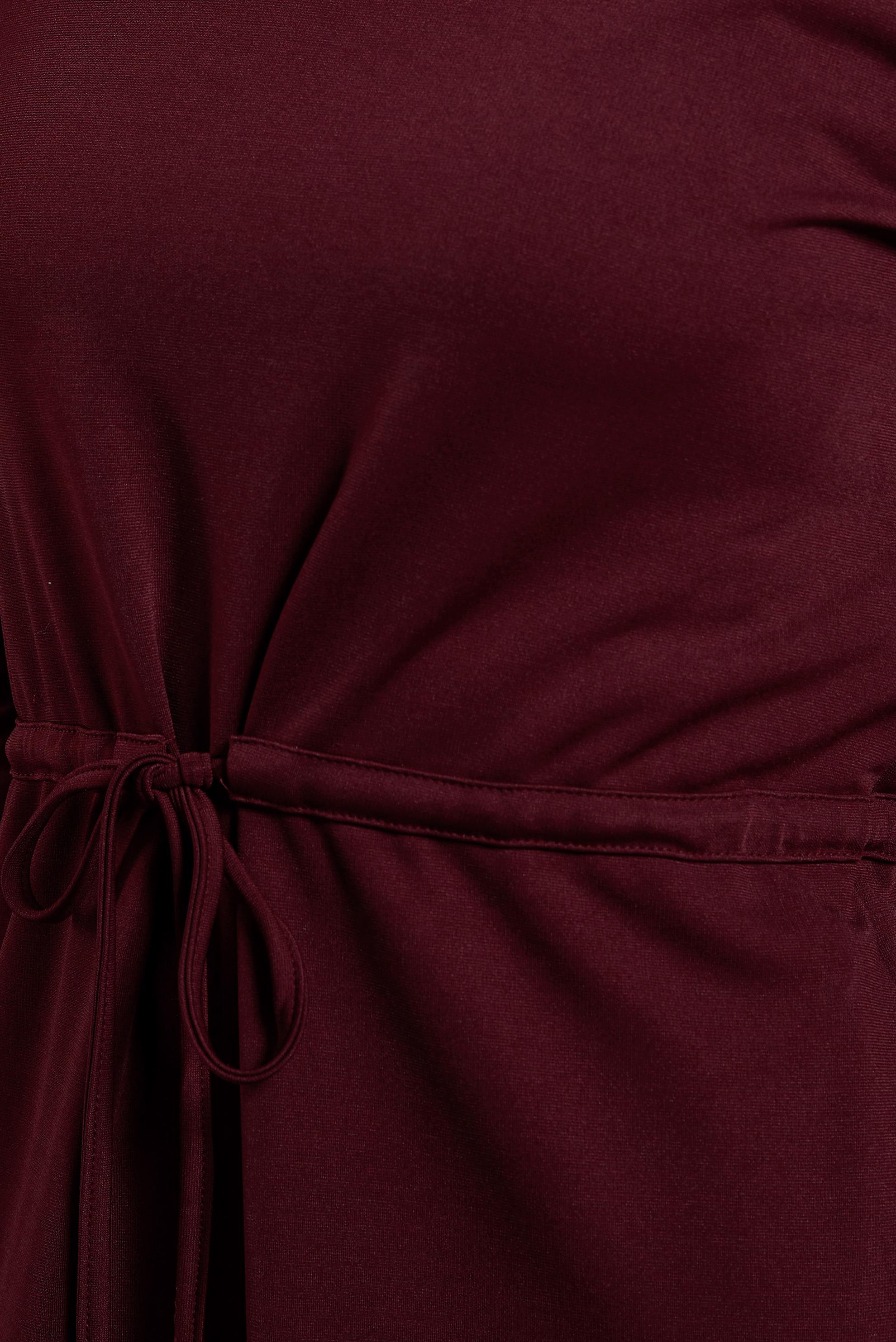 Vêtements hijab ROUGE BORDEAUX ROBE À TAILLE SMOCKÉE 45231