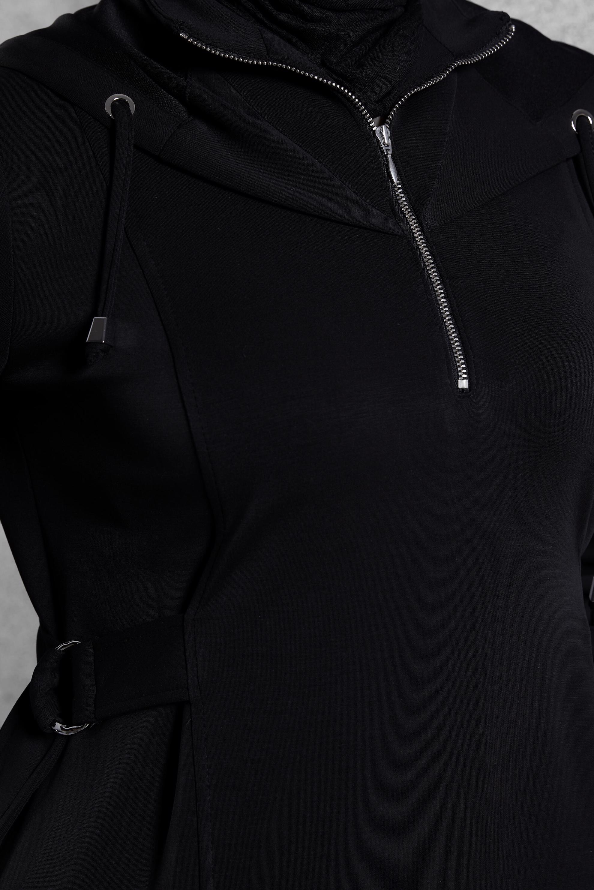 Vêtements hijab NOIR ROBE À CAPUCHE 45234