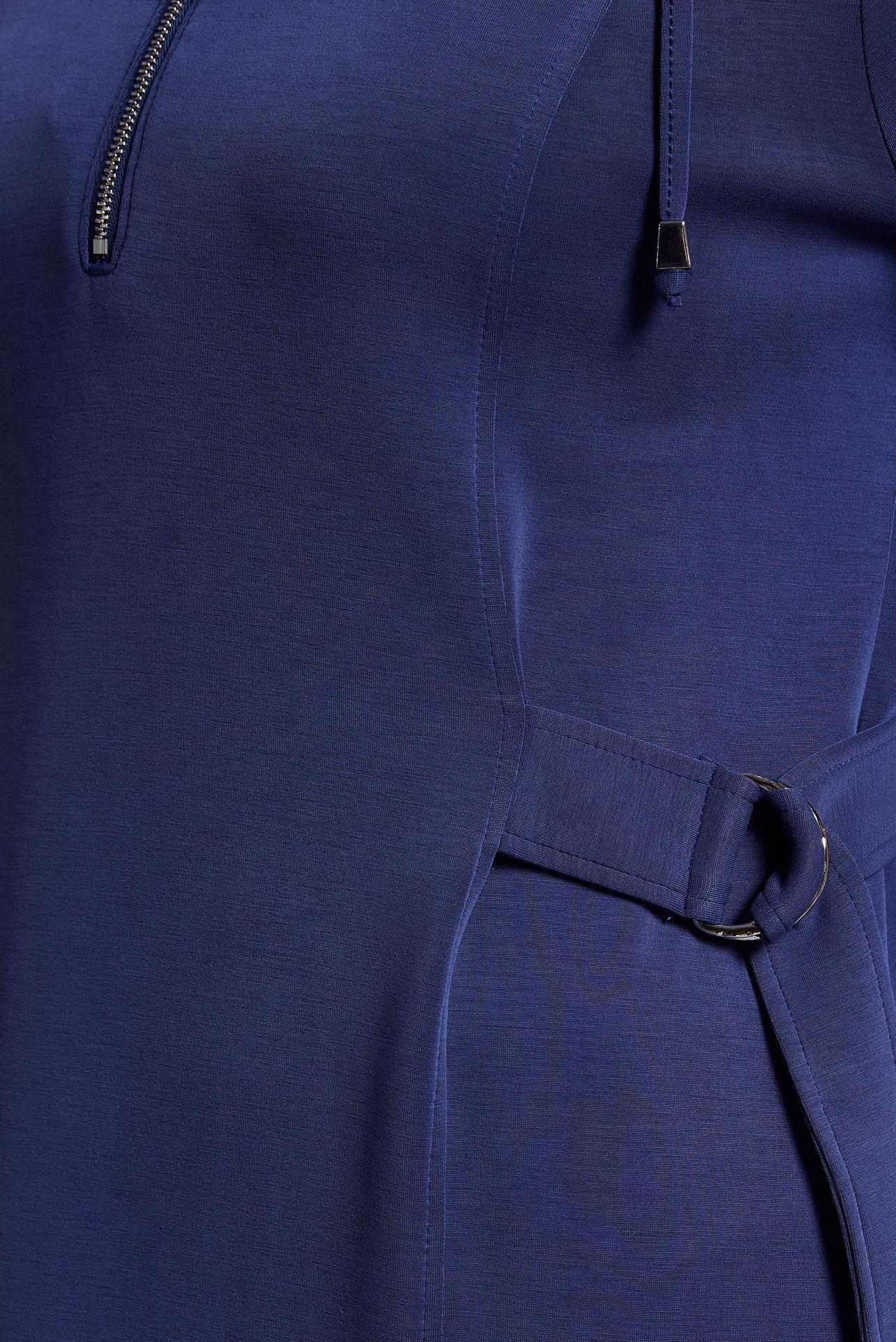 Tesettür giyim LACİVERT KAPÜŞONLU ELBİSE 45234