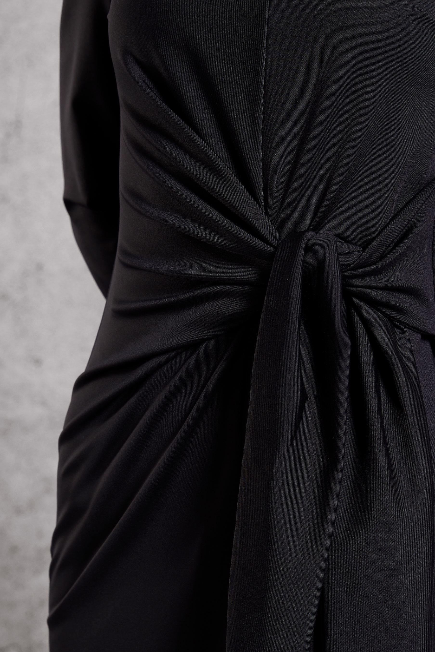 Vêtements hijab NOIR ROBE MODESTE NOUÉE 45235
