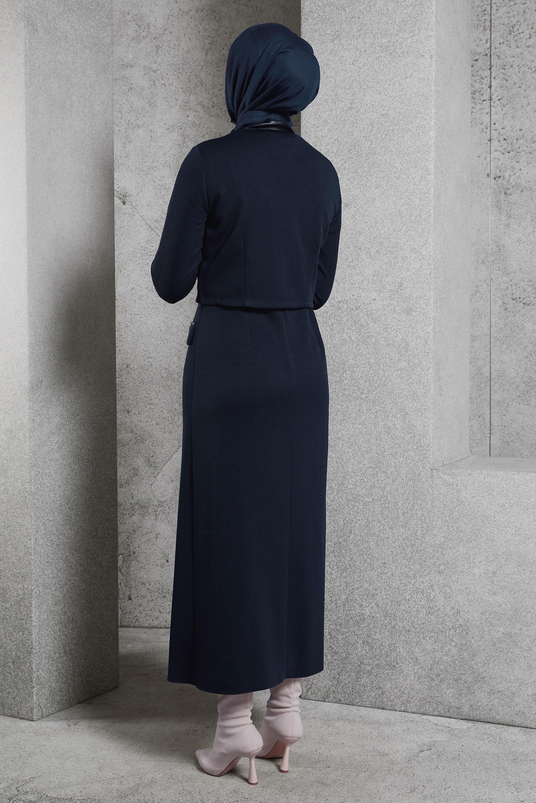 Vêtements hijab BLEU MARINE COSTUME AVEC VESTE 45256