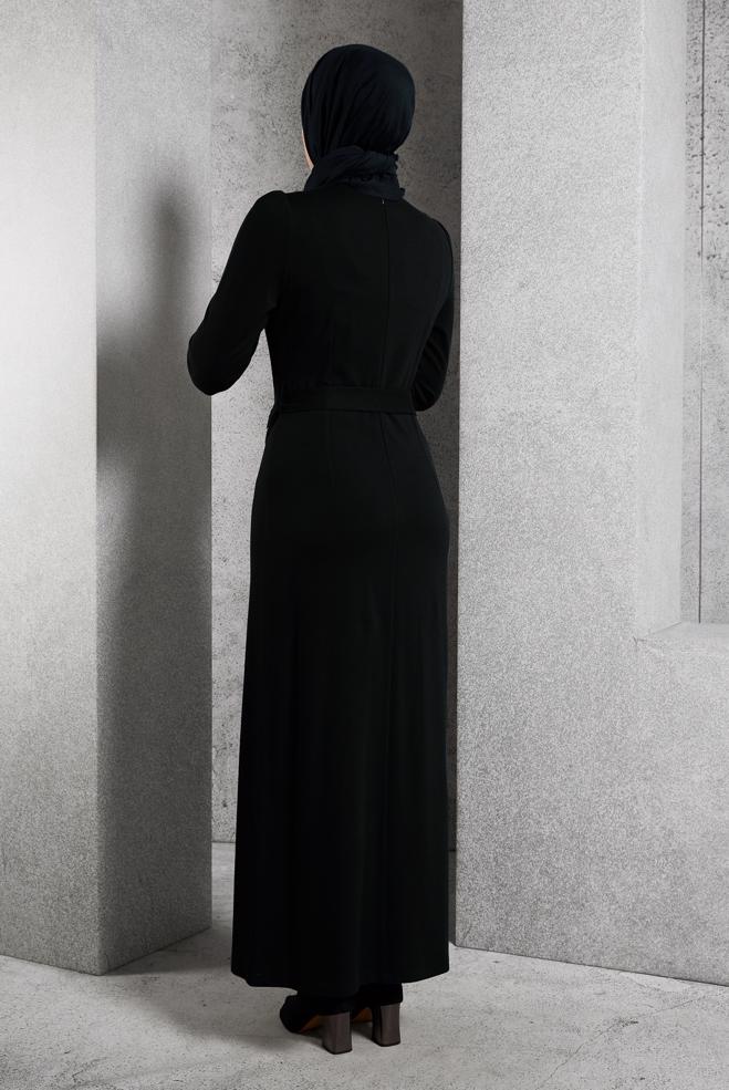 Vêtements hijab NOIR 45258 EMİLY ELBİSE 38-44 TEK 40 - ALVİNA