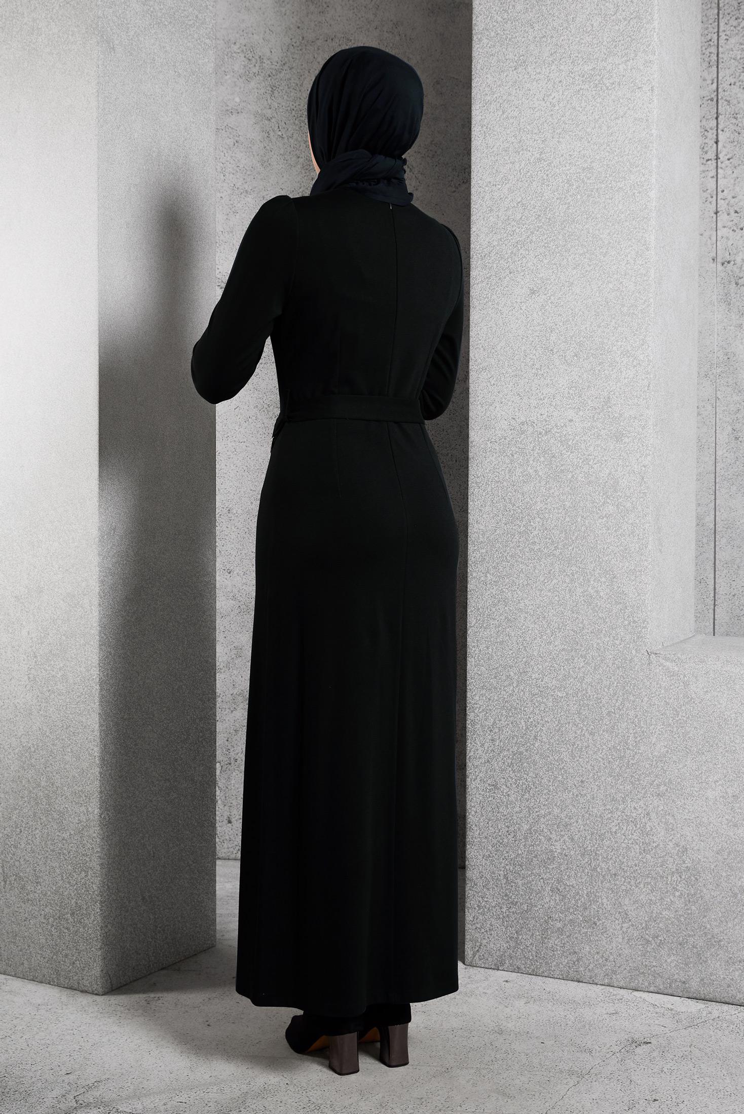 Vêtements hijab NOIR 45258 EMİLY ELBİSE 38-44 TEK 40