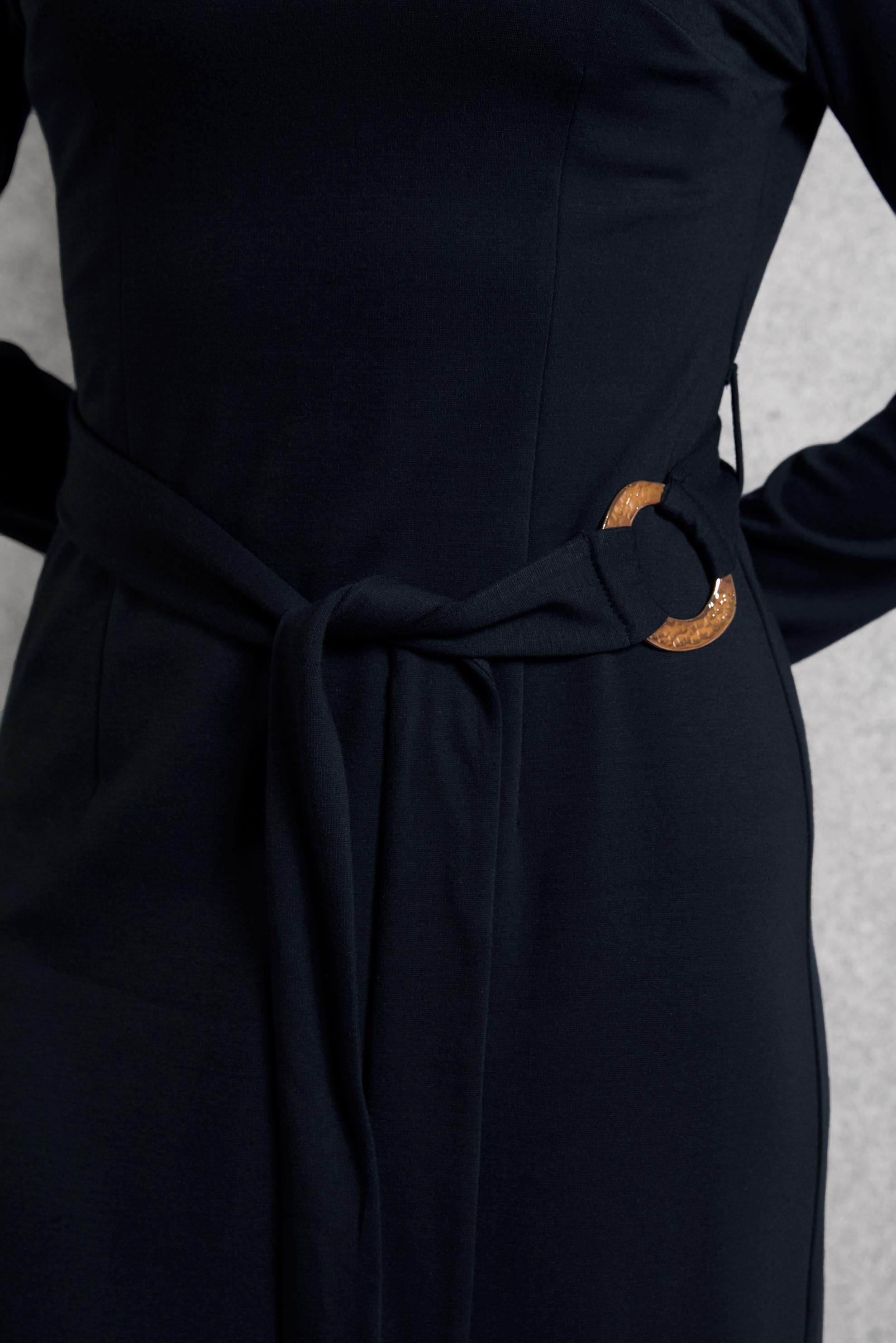 Vêtements hijab BLEU MARINE ROBE CEINTURE 45258