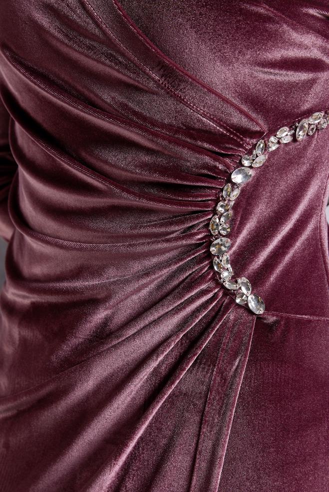 Vêtements hijab ROSE ROBE BRODÉE DE PIERRES PRÉCIEUSES 45260 - ALVİNA