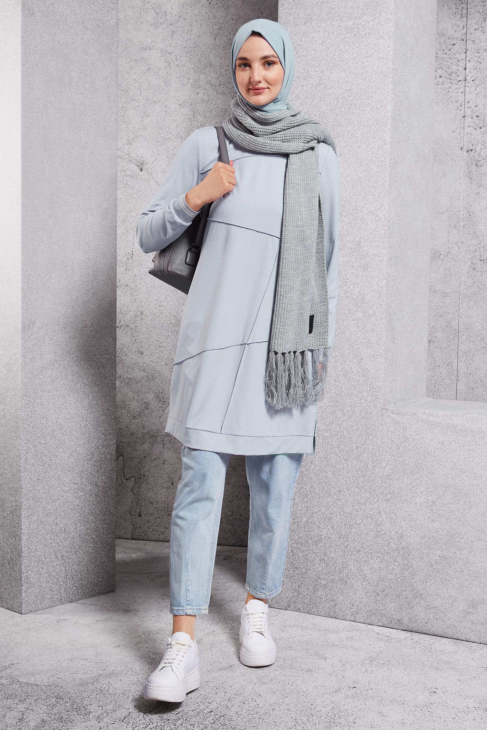 Hijab clothing SILVER MODEST TRACKSUIT TUNIC 44677