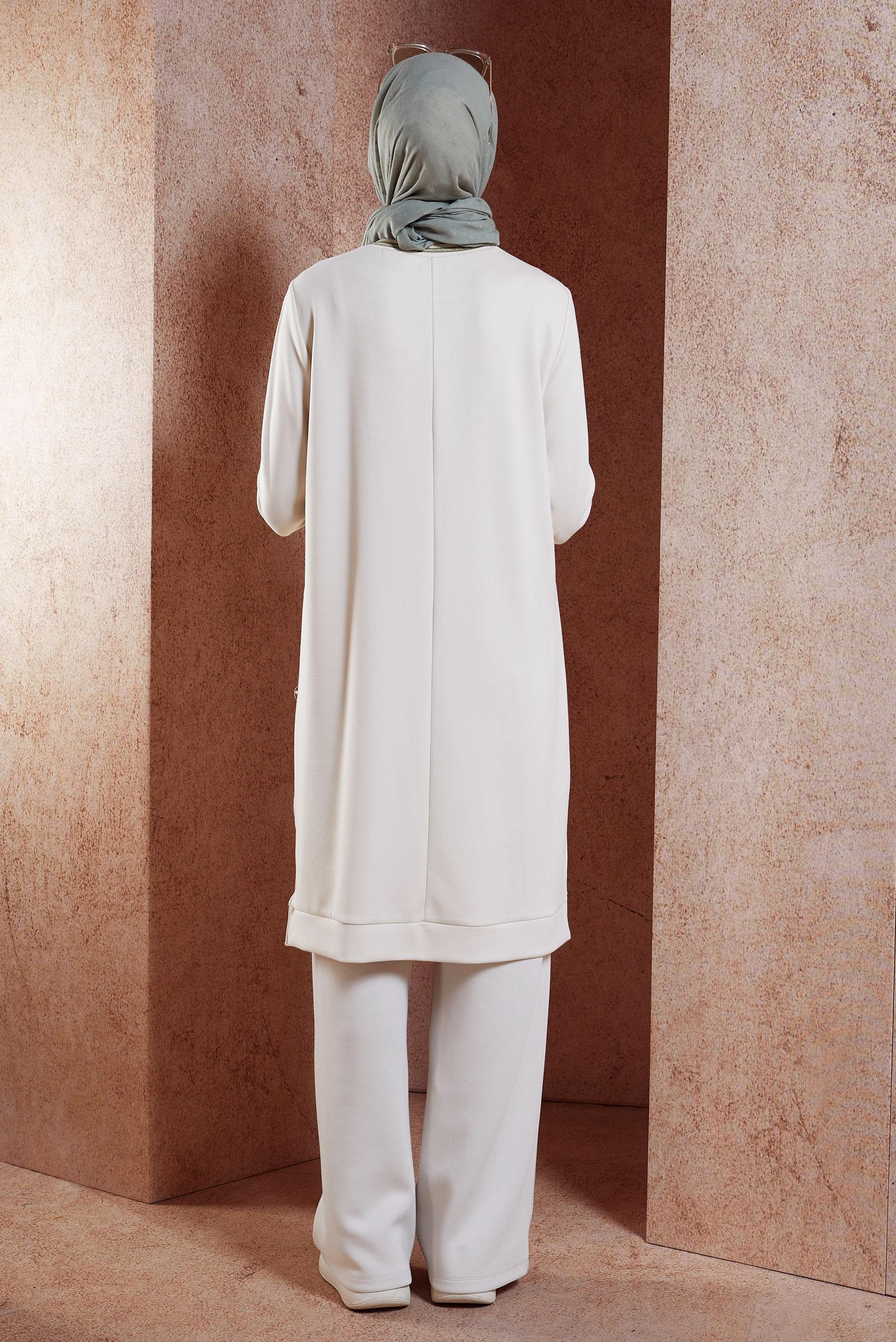 Hijab clothing BEIGE MODEST TRACKSUIT TUNIC 44677