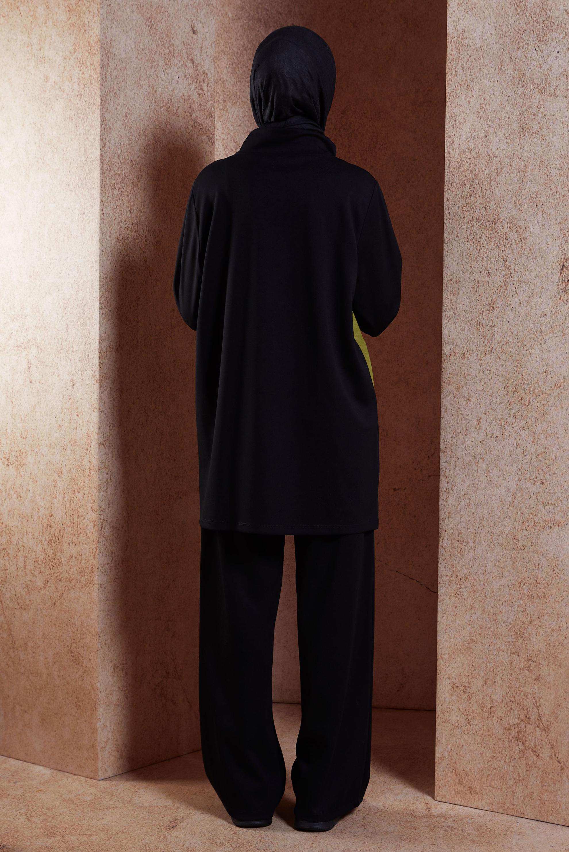 Tesettür giyim SİYAH PANTOLONLU EŞOFMAN TAKIM 45035