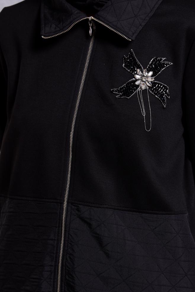 Vêtements hijab NOIR ENSEMBLE DE SURVÊTEMENT MATELASSÉ 45036 - ALVİNA