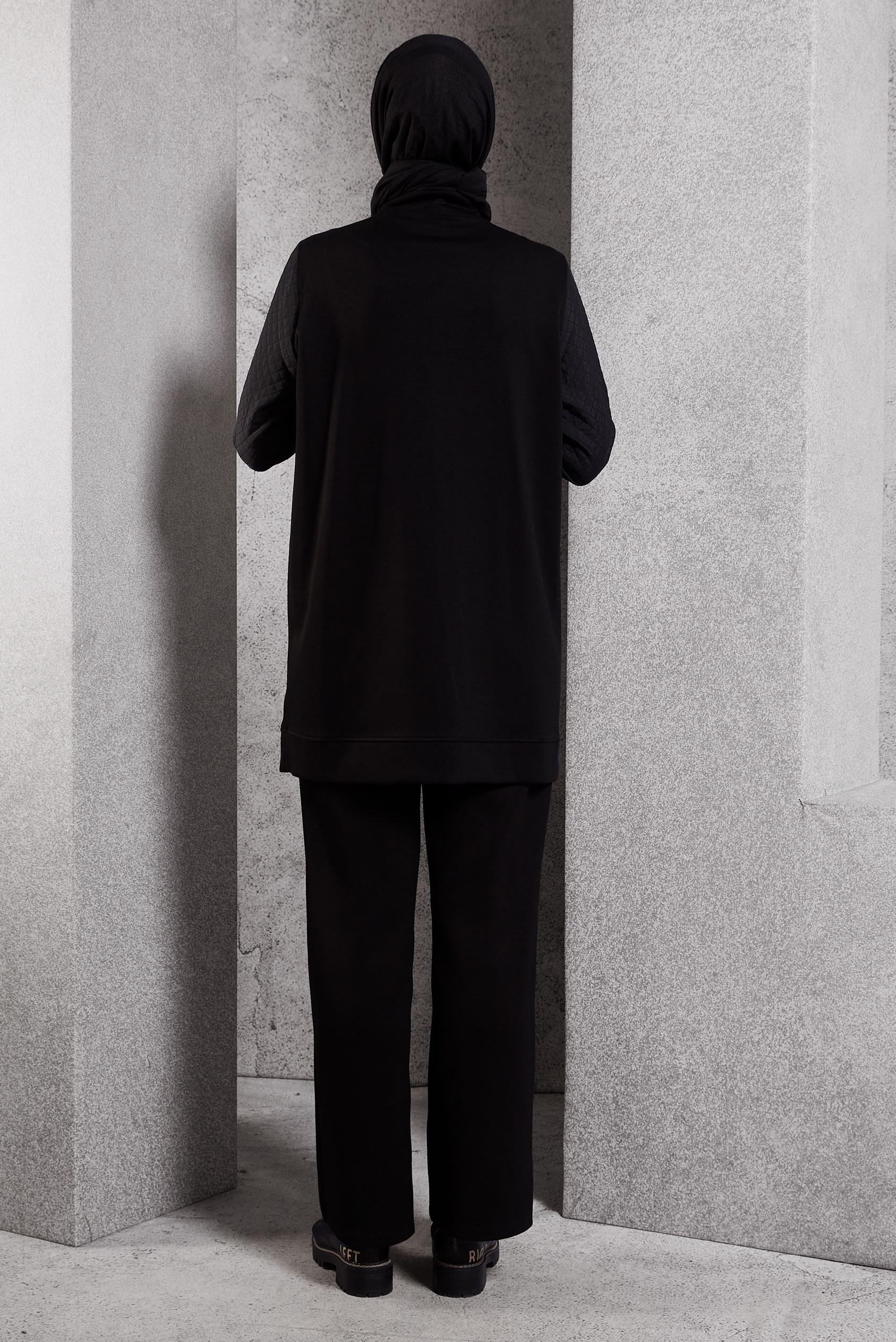 Tesettür giyim SİYAH PANTOLONLU EŞOFMAN TAKIM 45037