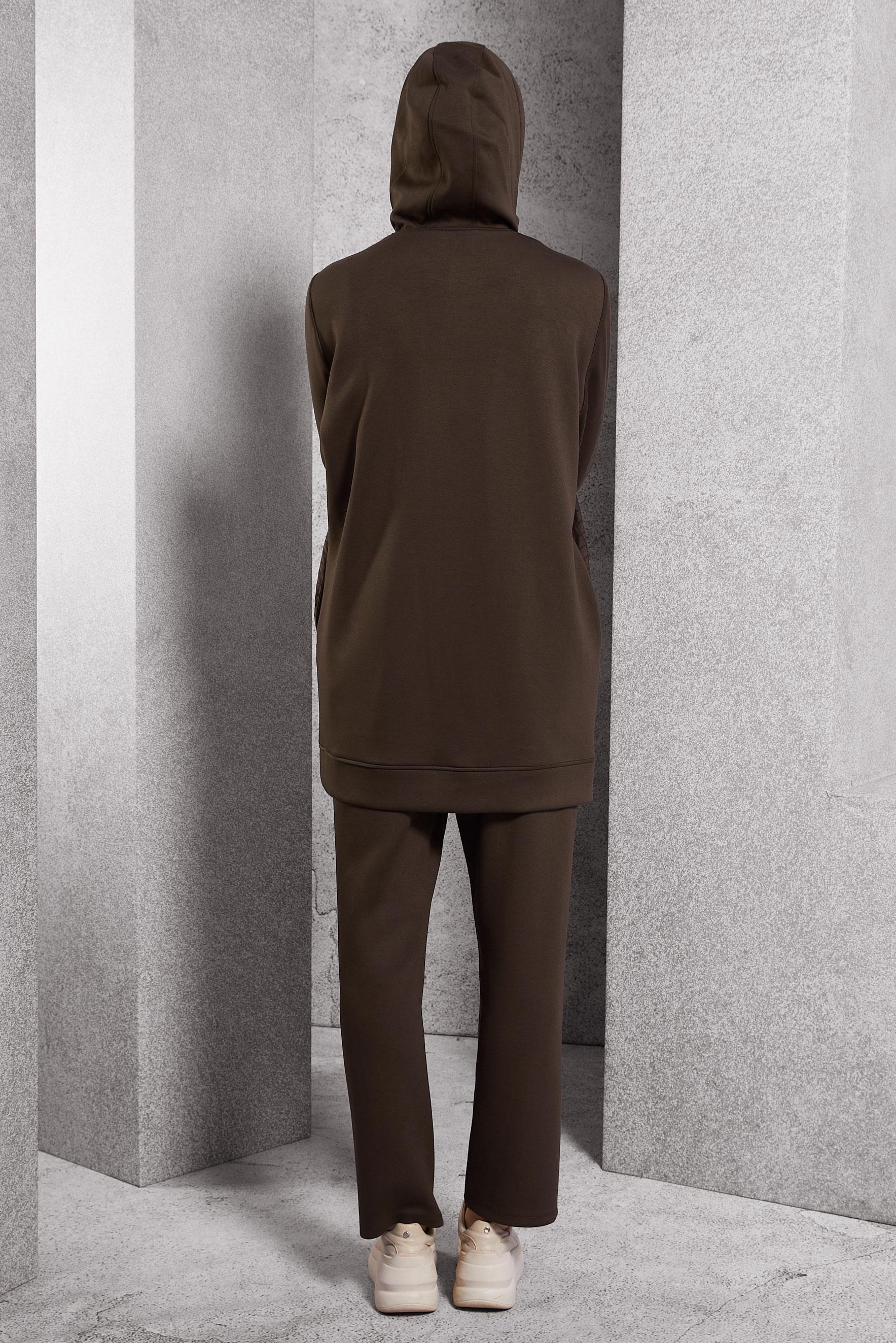 Vêtements hijab BRUN ENSEMBLE DE SURVÊTEMENT MATELASSÉ 45038