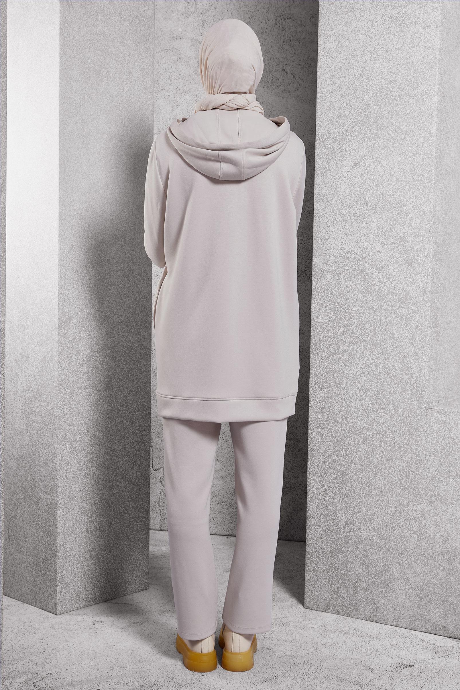 Vêtements hijab BEIGE ENSEMBLE DE SURVÊTEMENT MATELASSÉ 45038